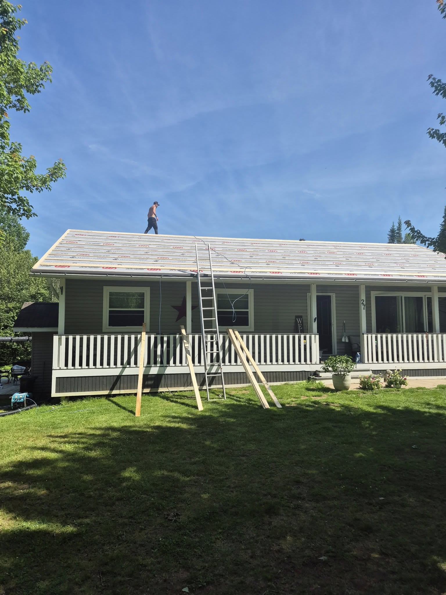 Completed roofing project